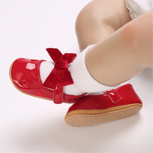 Miniatura 2 de COSANKIM Zapatos Mary Jane para bebé y niña, suela suave, con lazo, princesa, boda, antideslizantes, para bebé, para primera caminata, zapatos
