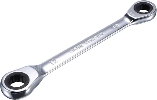 Miniatura 14 de uxcell Llave de trinquete de extremo de caja doble (0.394 in x 0.433 in) métrica 72 dientes 12 puntas llave de trinquete herramientas CR-V