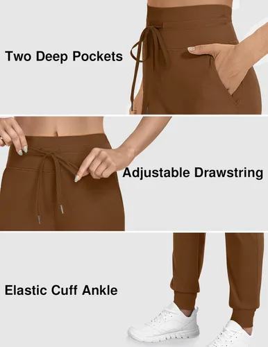 Miniatura 4 de TARSE Pantalones deportivos para mujer con bolsillos y cordón para correr