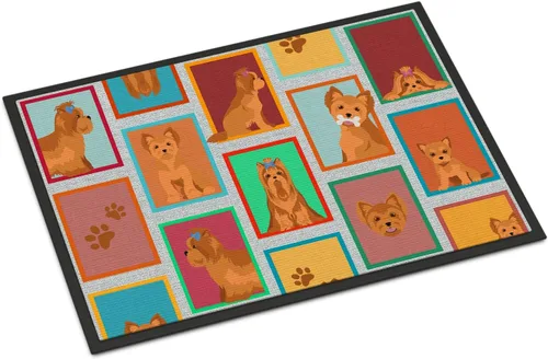 Miniatura 34 de Caroline's Treasures MLM1149MAT - Felpudo rojo Border Collie de 18 x 27 pulgadas, para interiores y exteriores, para entrada, antideslizante, Border