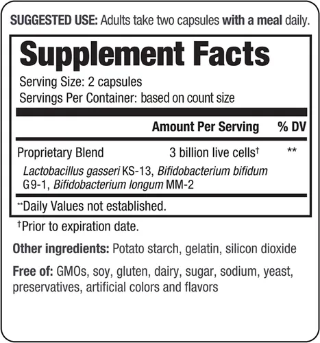 Miniatura 2 de Suplemento con probióticos para la salud digestiva y del sistema inmunitario, de Kyolic Kyo-Dophilus (en cápsulas), 600-44, Value Not Found, 1, 1