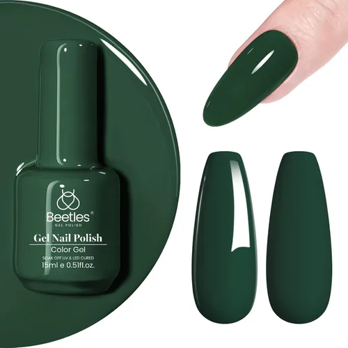 Miniatura 719 de Beetles - Esmalte de uñas de gel marrón – 0.5 onzas líquidas de esmalte de gel marrón oscuro, lámpara LED UV para uñas, regalo de manicura para I