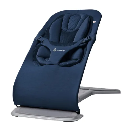 Miniatura 15 de Ergobaby Evolve 3 en 1 Bouncer, Asiento de bebé ajustable de múltiples posiciones, se adapta desde recién nacido hasta niño pequeño, Gris claro