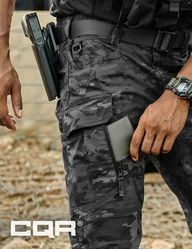 Miniatura 114 de CQR – Pantalones tácticos elásticos tipo cargo para hombre, resistentes al agua, de tela ripstop (antidesgarros), ligeros, ideales para uso diario