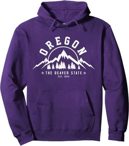 Miniatura 10 de Oregon The Beaver State Est. 1859 - Sudadera con capucha para regalo, Negro, S