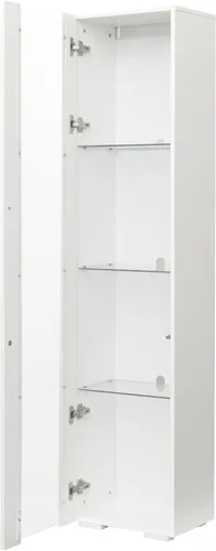 Miniatura 6 de Holaki Aparador LED de 67 pulgadas de alto con estantes de vidrio de 3 niveles, vitrina lateral frontal de alto brillo para oficina en casa, sala