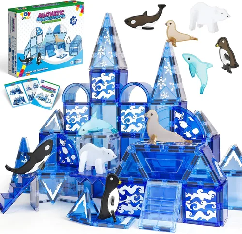 Miniatura 10 de TOY Life Azulejos Magnéticos para Niños de 4-8 Años, Juguetes Magnéticos para Niños Pequeños de 3+, Juguete de Construcción con Azulejos Magnéticos