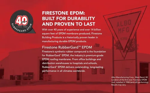 Miniatura 3 de 10' X 10' Firestone RubberGard 45-Mil EPDM - Goma para techos