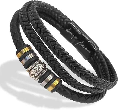 Miniatura 22 de Pulsera de cuero para hombre (mahua/matikou/yuanquan/8 Infinity)