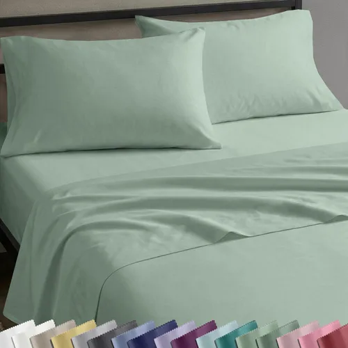 Miniatura 16 de California Design Den Sábanas de Algodón 100% Natural Tamaño Full Juego de Cama con Bolsillos Profundos - Tejido Satinado Suave, Sábanas Duraderas