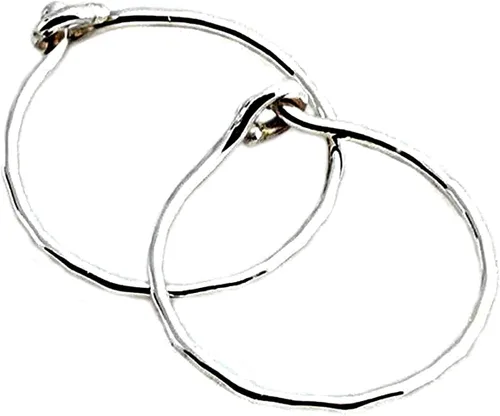 Miniatura 15 de Aretes de plata de ley abiertos para cartílago, tragus, delgados, calibre 22