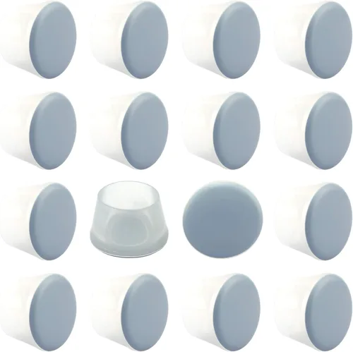 Copas deslizantes para patas redondas de muebles (1 1/8 pulgadas (1.102 in), paquete de 16 unidades, almohadillas deslizantes para