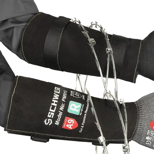 Schwer ANSI A9 Mangas para Brazo Resistente a Cortes y Nivel 5 de Protección contra Punción, PM915 Protección de Alto Riesgo para Brazos para