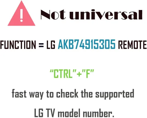 Miniatura 2 de AKB74915305 - Control remoto de TV de repuesto para LG TV 49UH6030 43UH6100 43UH6030 49UH6100 49UH6090 55UH6090 43UH6500 49UH6500 50UH5530 55UH6155