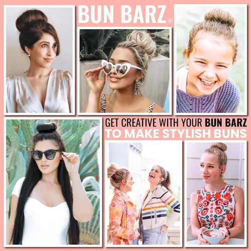 Miniatura 2 de 2 BUN BARZ by PONY-O - Máquina para hacer bollos flexible patentada para cabello fino y fino, herramienta fácil de moño para el cabello, alternativa