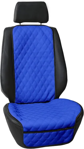 Miniatura 15 de FH Group Cojín de asiento de automóvil – Funda de asiento delantero individual de piel sintética con bolsillos delanteros, compatible con airbag
