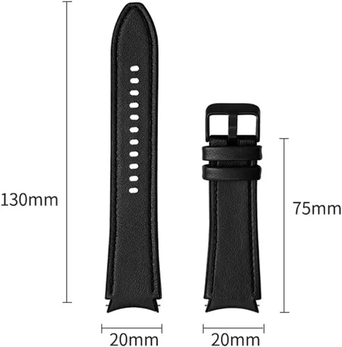 Miniatura 4 de PINHEN Correa de repuesto para Galaxy Watch 7/6/5/4 de 1.575 pulgadas, 1.732 pulgadas, híbrida de cuero y silicona de 0.787 pulgadas, compatible
