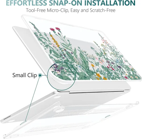 Miniatura 6 de TWOLSKOO Funda para MacBook Neo de 13 pulgadas 2026 A3404 A18 Pro, funda rígida de plástico con adaptador tipo C, 2 fundas para cámara web, cubierta