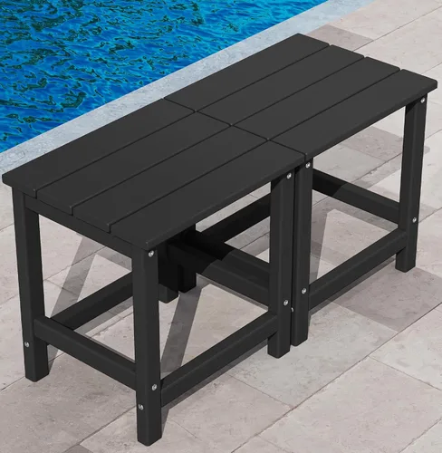 Miniatura 47 de KINGYES Mesa auxiliar doble, mesa auxiliar Adirondack- Aruba