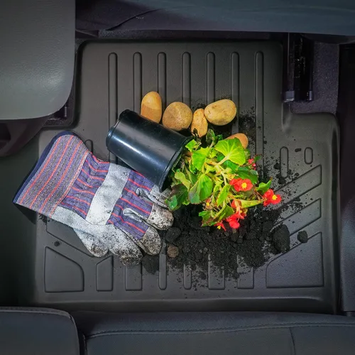 Miniatura 4 de SMARTLINER Juego de alfombrillas de segunda fila para todo tipo de clima, compatibles con Kia NIRO Hybrid 2023-2025