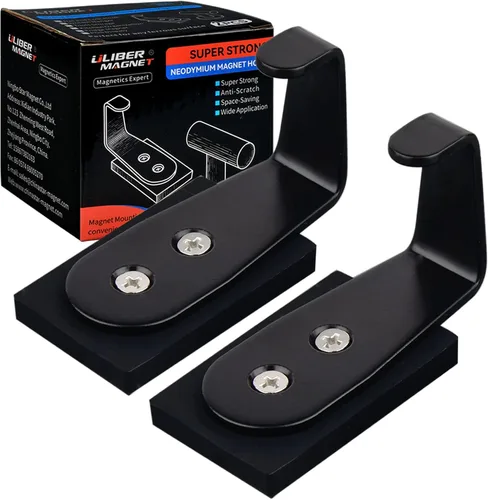 Miniatura 11 de ULIBERMAGNET Ganchos magnéticos fuertes para abrigo, gancho de imanes recubiertos de goma resistente para metal, puerta, parrilla, refrigerador