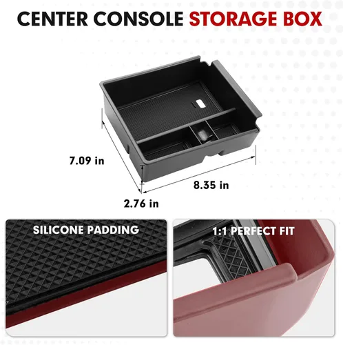 Miniatura 5 de Autorder Organizador de consola central para Hyundai Santa Cruz 2022-2026, accesorios para reposabrazos de automóvil, caja de almacenamiento