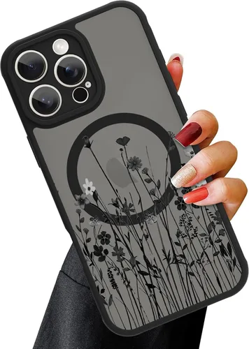 Miniatura 16 de OOK Funda magnética para iPhone 11 [compatible con MagSafe] Funda delgada mate translúcida negra para iPhone 11, funda protectora de lente de Negro