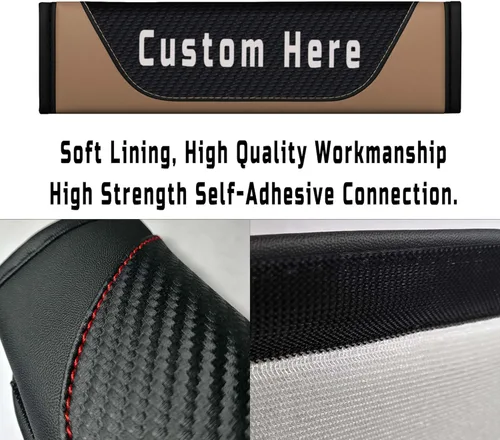 Miniatura 7 de Funda personalizada para almohadilla de cinturón de seguridad – Almohada suave para cinturón de seguridad para niños y adultos – Almohadilla