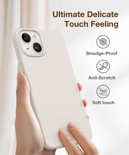 Miniatura 859 de GONEZ Funda de silicona para iPhone 15 Pro Max, compatible con Magsafe, protector de cámara + protector de pantalla, forro de microfibra suave