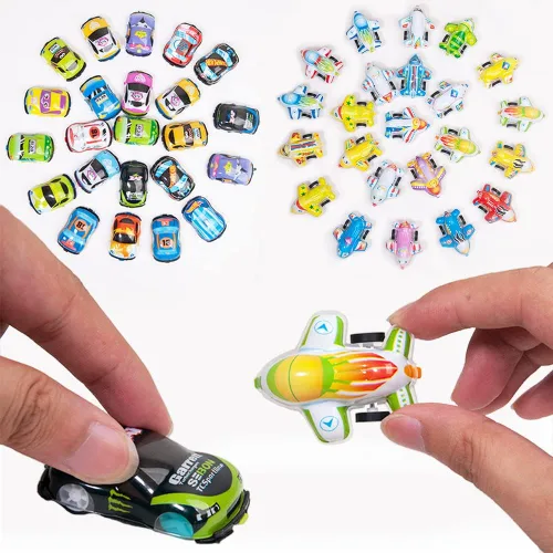 Miniatura 3 de 46 mini aviones de tracción y autos de tracción para niños pequeños y niñas, juego de vehículos de carreras para niños, juguetes a granel, juguetes