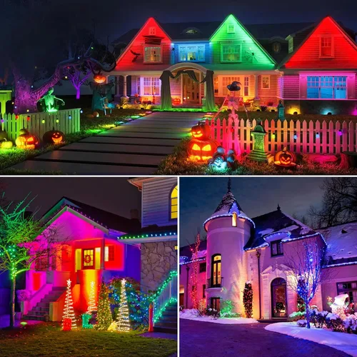 Miniatura 7 de RGBW - Luces de estanque, 18 luces LED superbrillantes sumergibles sumergibles bajo el agua, control remoto de 98 pies, IP68, impermeables, focos