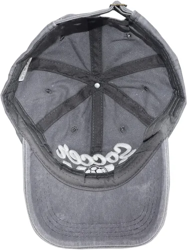 Miniatura 5 de MANMESH HATT Gorra de béisbol para mamá de fútbol desgastada, ajustable lavado bordado para el sol para mamá