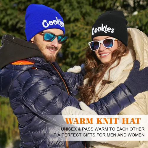Miniatura 6 de Gorro de invierno para hombre, gorro de punto holgado para mujer, gorro de esquí cálido