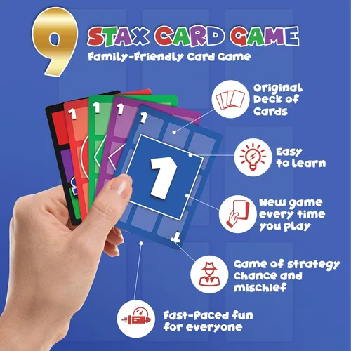 Miniatura 3 de Juego de cartas – Juego de cartas familiar – Diversión para niños, adolescentes y adultos – Ideal para 2 – 4 jugadores – para noche de juegos, noche