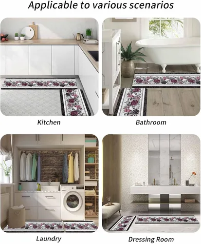 Miniatura 6 de Tapete de baño con diseño de calavera de Halloween, antideslizante, de secado rápido y absorbente, tierra de diatomeas, fregadero, dormitorio