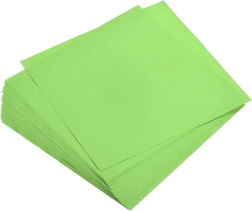 Miniatura 102 de MECCANIXITY 100 hojas de papel de origami de doble cara de 8 x 8 pulgadas (7.9 x 7.9 in), hoja cuadrada para proyectos de manualidades, Pasto verde