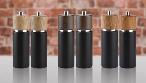 Miniatura 2 de Zassenhaus Molinillo de pimienta Hannover, 7 pulgadas, negro mate/madera de olivo natural