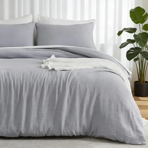 Miniatura 18 de EMME Muslin Cotton Duvet Cover Set