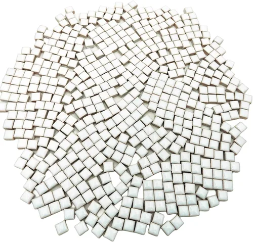 Miniatura 22 de 500 PCS / 1.1 LB Azulejos de Mosaico Cuadrados de Cerámica, 0.4 x 0.4 pulgadas Hechos a Mano para Hacer Micro Azulejos de Mosaico Creativos