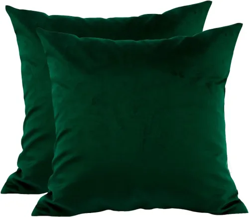 Miniatura 73 de TangDepot - Funda de almohada lisa de terciopelo, funda de cojín supersuave de lujo, muchas opciones de colores y tamaños