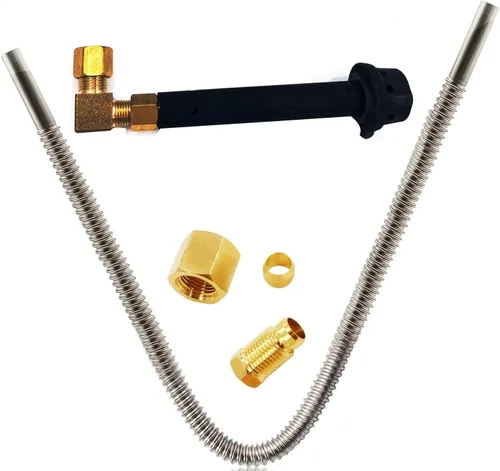 Miniatura 5 de MENSI Kit de seguridad para quemador de chorro de hierro fundido, quemador piloto, mini quemador pequeño, con manguera de línea de gas flexible