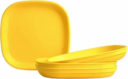 Miniatura 7 de Re-Play Platos para niños pequeños, 32 onzas, platos planos de pared profunda para niños, aptos para lavavajillas y microondas, fabricados