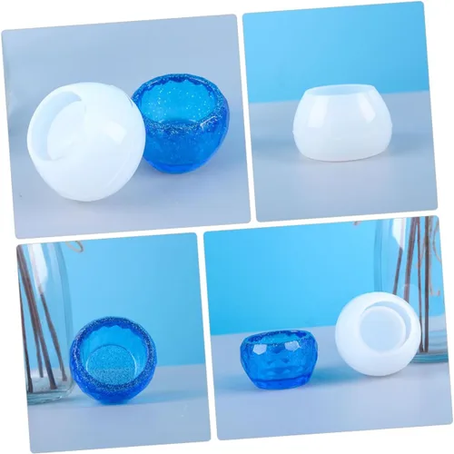 Miniatura 2 de Molde de cuenco en forma de diamante único, 2 piezas, material antiadherente para amantes de las manualidades