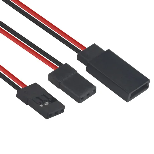 Miniatura 4 de Paquete de 4 interruptores de encendido y apagado de 3 vías estilo JR, línea negra y roja, receptor de interruptores RC para camión RC, automóvil