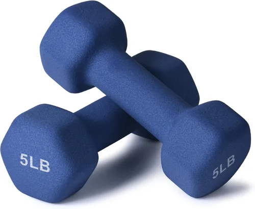 Miniatura 44 de Portzon Mancuernas de neopreno con agarre antideslizante para ejercicio de entrenamiento corporal total y tonificación muscular, compatible con 2