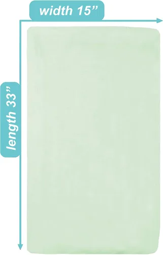 Miniatura 3 de TL Care Sábana bajera ajustable de punto de jersey de algodón transpirable 100% natural, apio, 15 x 33 pulgadas, suave y transpirable, para niños