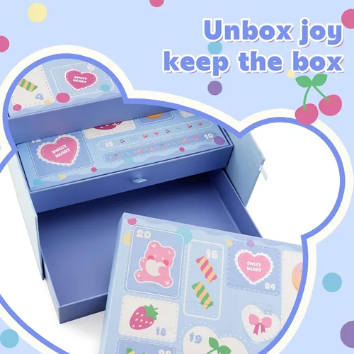 Miniatura 7 de Glam Code Calendario de Adviento de maquillaje de 24 días 2025, juego de regalo de maquillaje de belleza para adolescentes y mujeres adultas, Azul