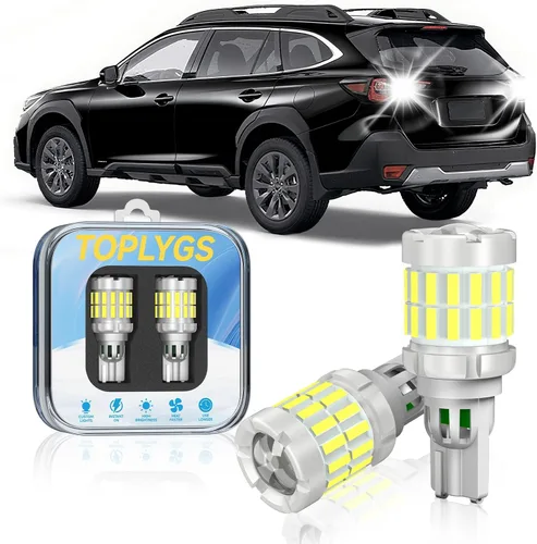 Bombilla 912 921 compatible con Subaru 2005-2025 Outback Bombilla de luz de reversa, 6000K blanco, repuesto de bombilla LED T15 OEM super brillante,