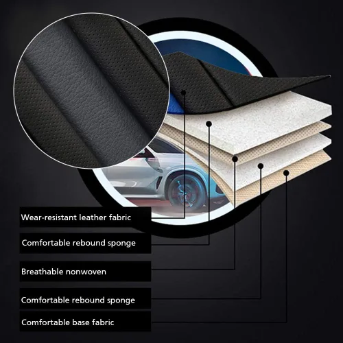 Miniatura 5 de Juego completo otoez de fundas de asiento para coche de piel sintética de lujo, universal, para asientos delanteros y traseros, se adapta a
