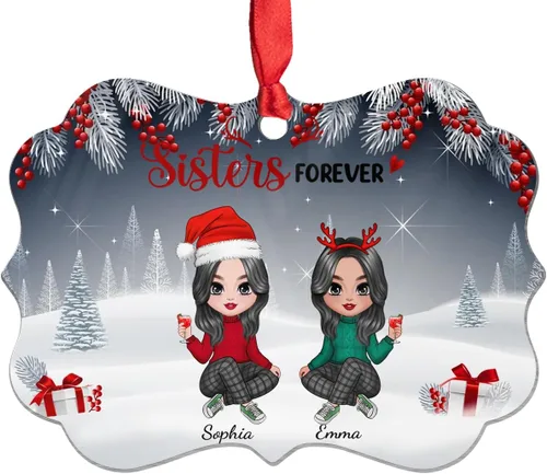 Miniatura 7 de Adorno de Bestie, Congrats On Being My Bettie You Lucky - Adorno de Navidad personalizado, regalos para alma gemela, árbol de Navidad colgante